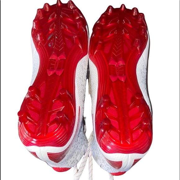 Under Armour Highlight MC Lacrosse Cleats White And Red  size 6 - Picture 8 of 11